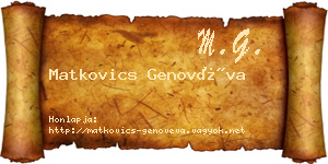 Matkovics Genovéva névjegykártya